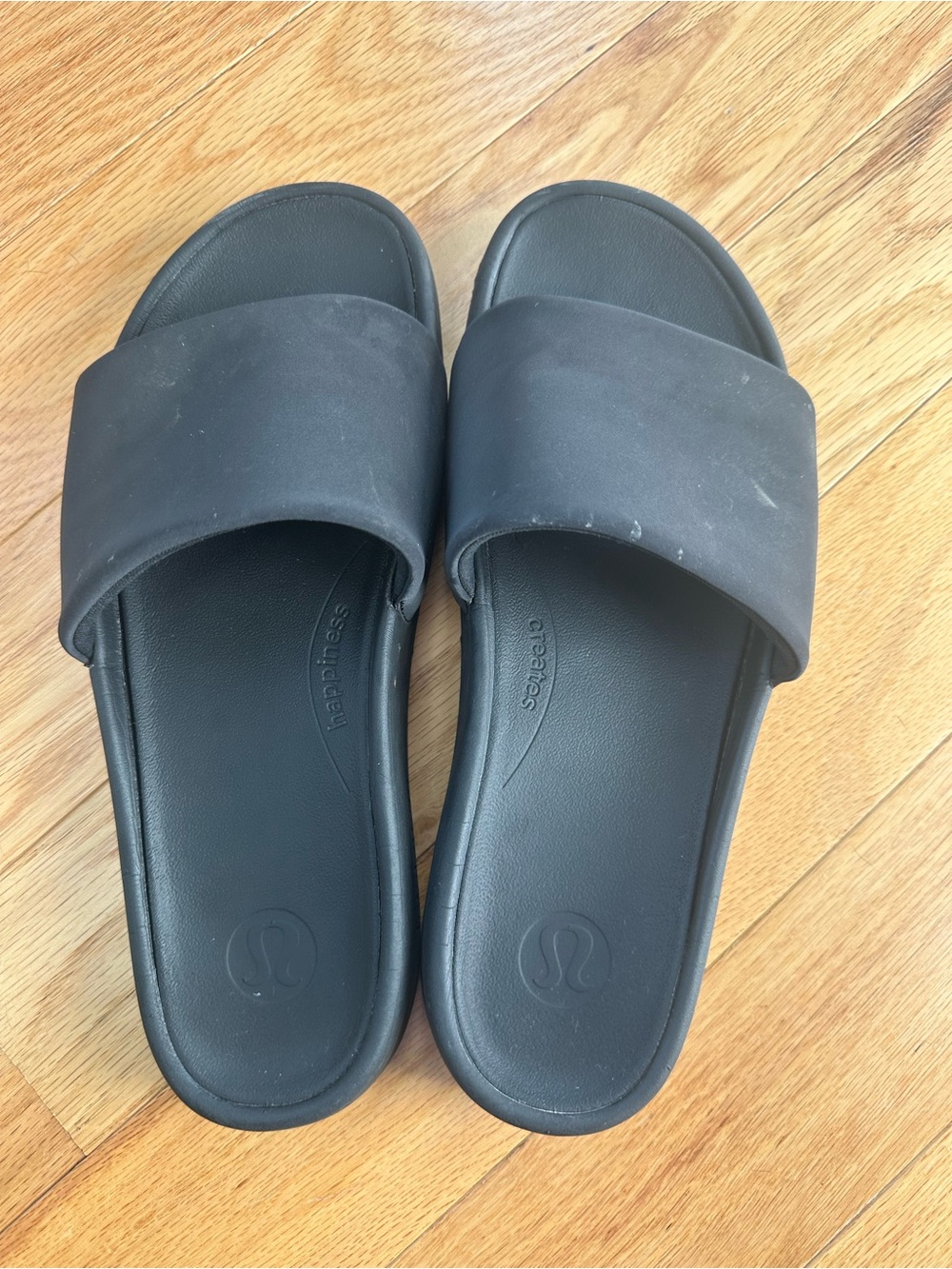 Lululemon Restfeel Black Slide Sandals